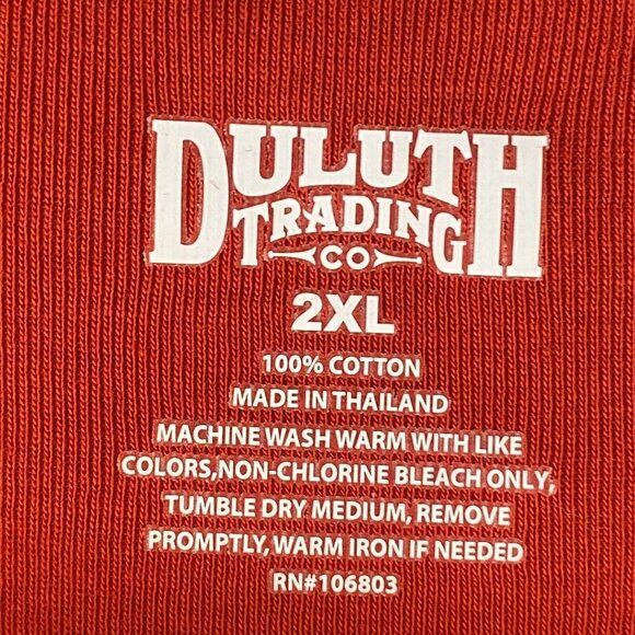 Duluth Trading Womens Longtail T Long Sleeve V Neck T Shirt Size 2XL Red - Picture 4 of 10